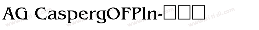 AG CaspergOFPln字体转换
